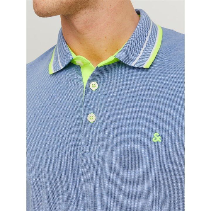 Jack & Jones★メンズ 半袖 2ボタン ロゴ トップス ポロシャツ Jack & Jones☆メンズ 半袖 3ボタン ロゴ トップス ポロシャツ
