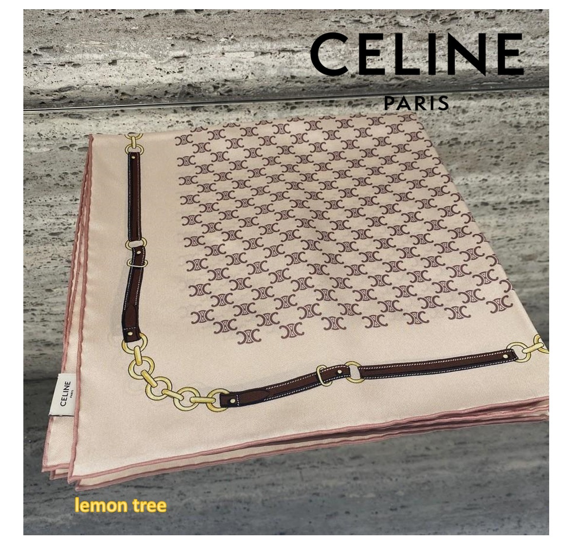 CELINE ヘリテージ バンダナ なめらかシルクツイル