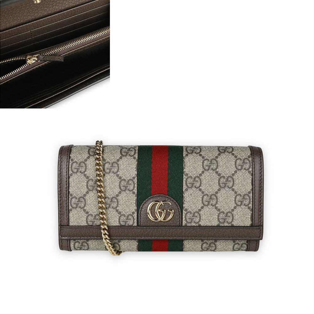 関税負担なし☆GUCCI グッチ〔オフィディア〕チェーンウォレット