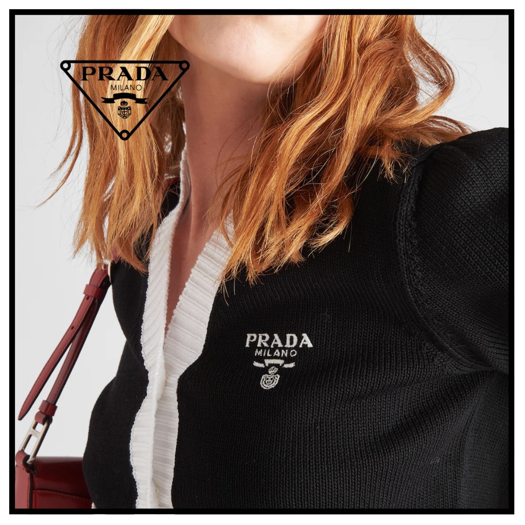 PRADA】クロップド コットン カーディガン☆サイズ36