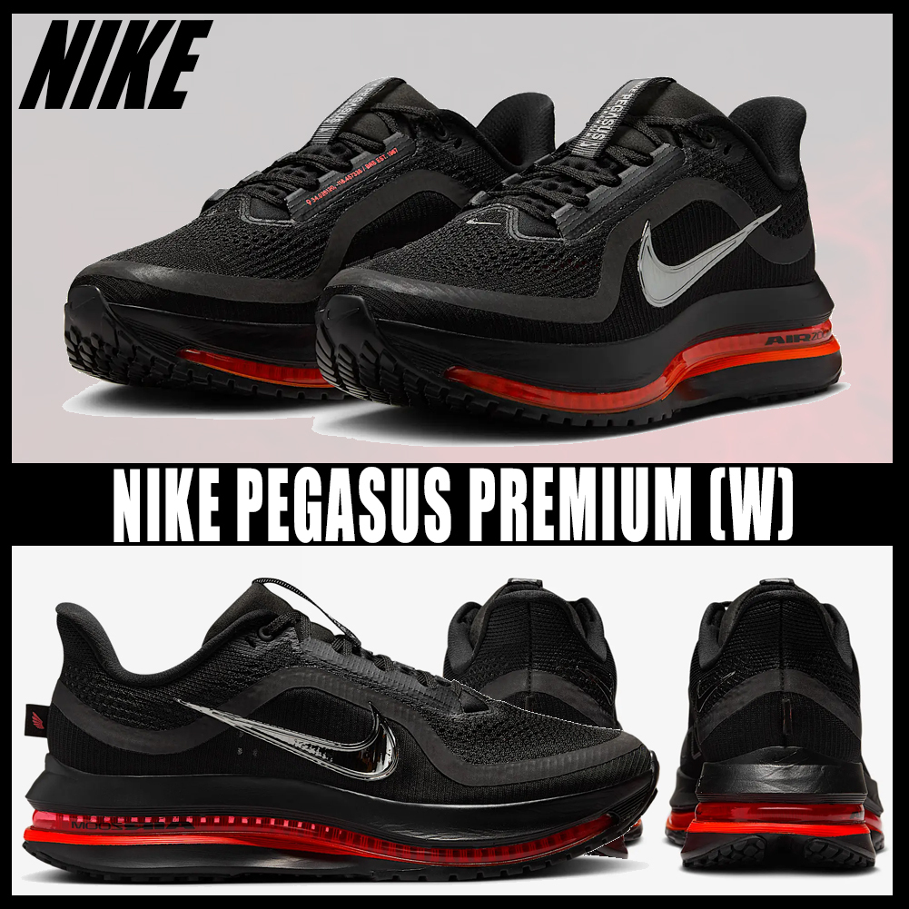 ◆正規品◆NIKE PEGASUS PREMIUM BLACK BRIGHT CRIMSON(W)◆人気