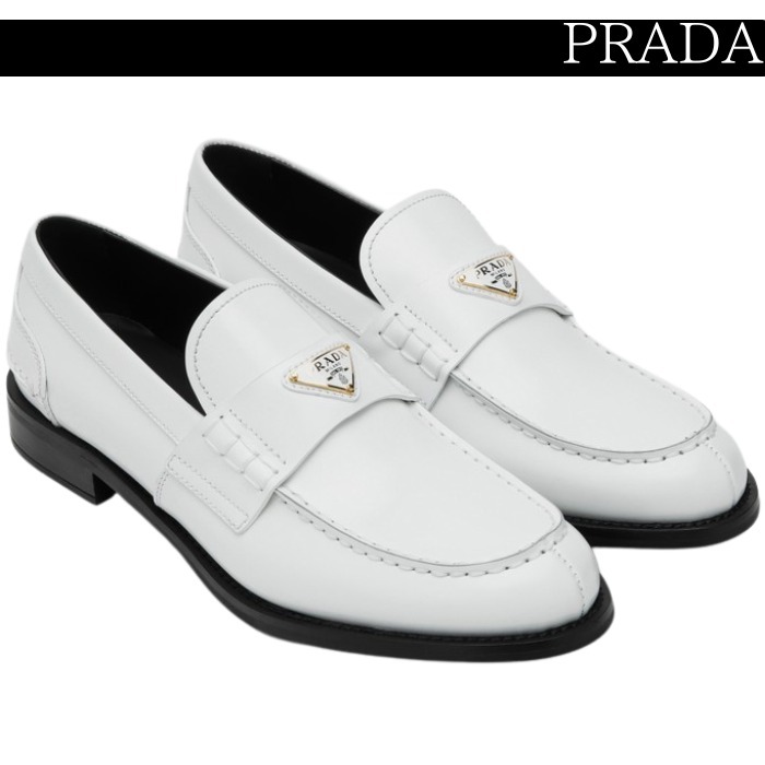 VIPSALE【PRADA】ブラッシュドレザー ローファー PRADA【入手困難】☆ブラッシュドレザー ローファー☆全色