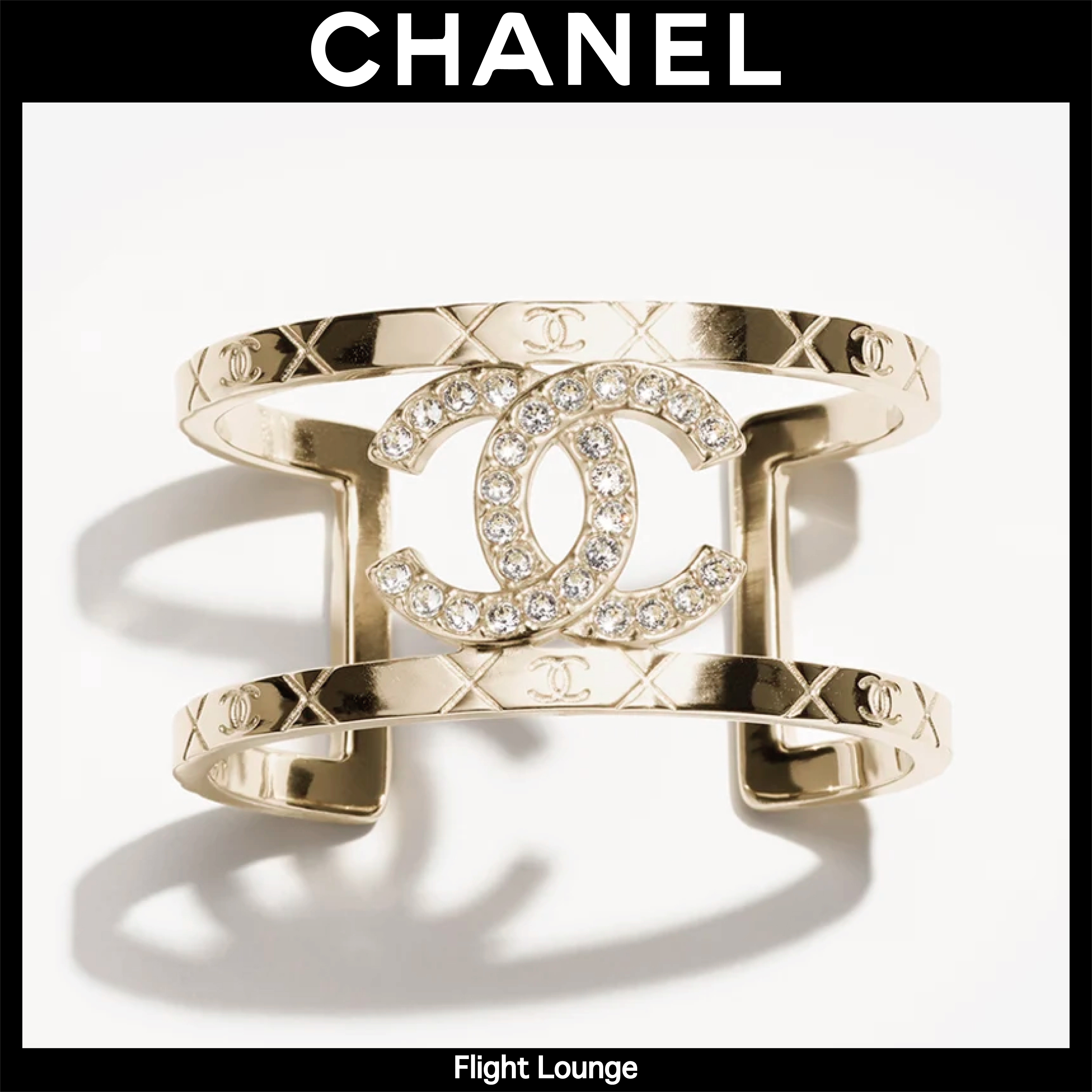 クリスタルロゴの輝く☆CHANEL バングル ブレスレット