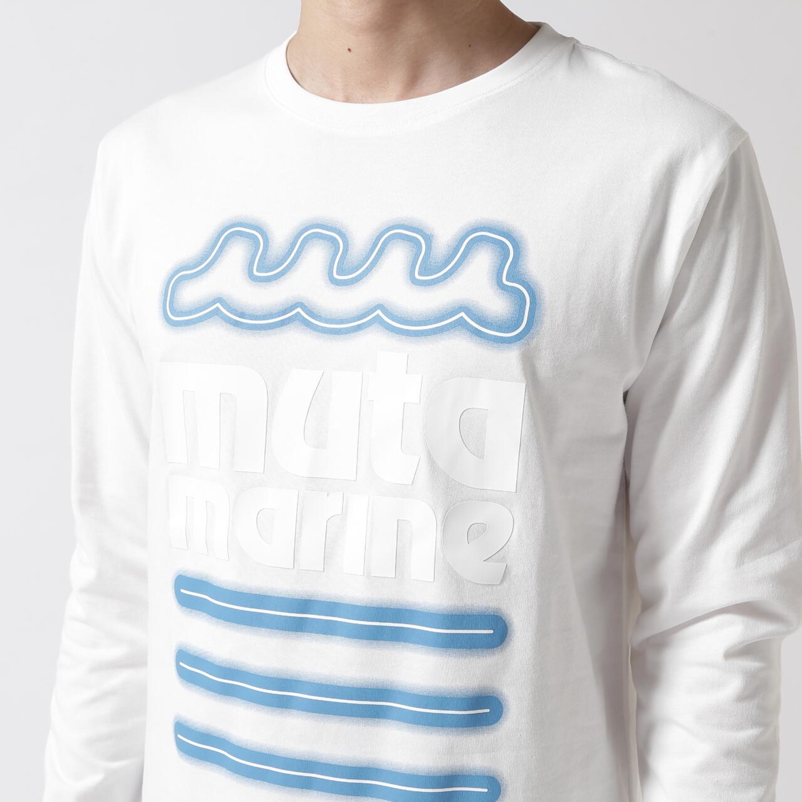 すぐ届く ムータ マリン Tシャツ 別注 NEON WAVE 長袖 コットン すぐ届く ムータ マリン Tシャツ 別注 NEON WAVE 長袖 コットン