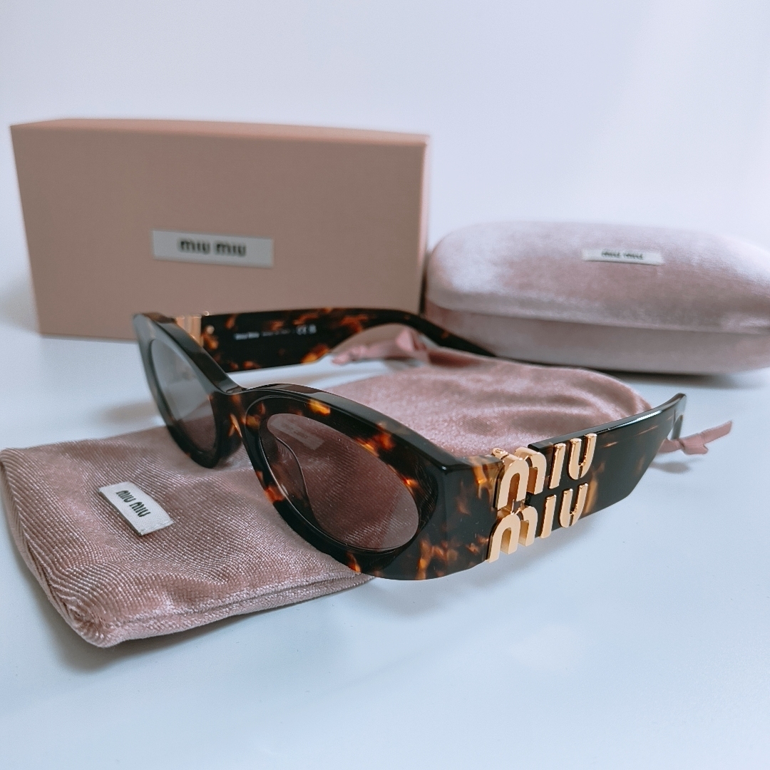 送料関税無料◆MIU MIU ミュウ グリンプス サングラス トータス
