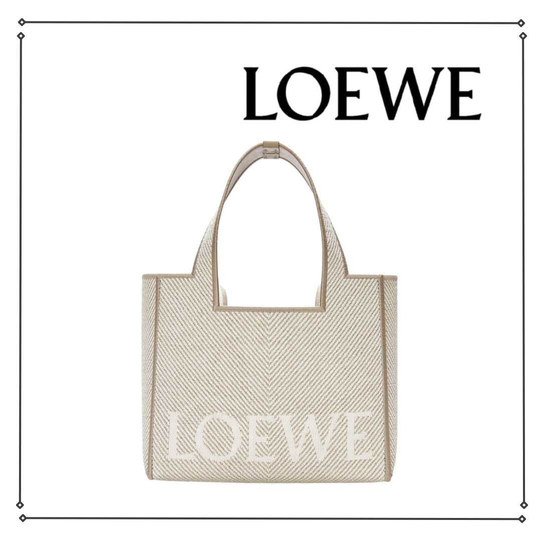 LOEWE ジャカードキャンバスのスモール LOEWEフォント トート