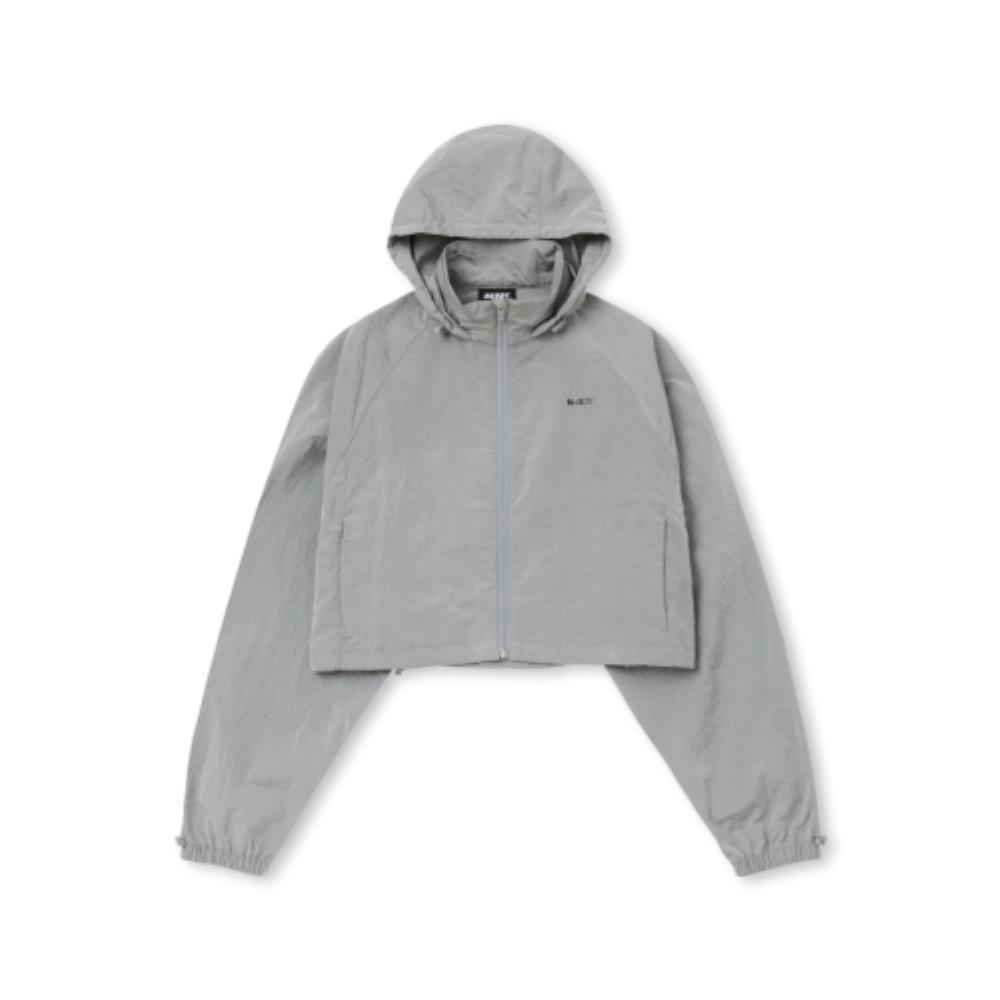 ☆NERDY☆ Women's Sleeve Shirring Windbreaker Silver