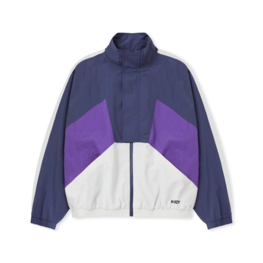 ☆NERDY☆ Sporty Colorblock Windbreaker Navy
