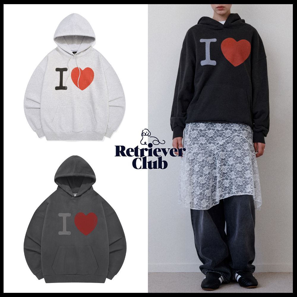 [RETRIEVER CLUB]UNISEX●I LOVE HOODIE