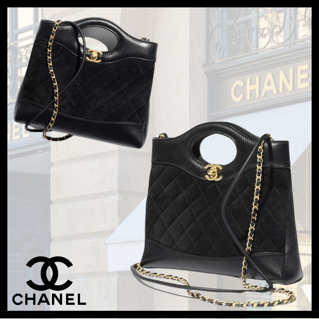◆スエード素材が高級感◆【CHANEL 】ミニショッピングバッグ