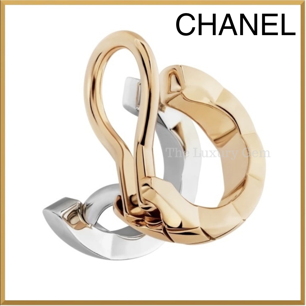 CHANEL イヤリング ベージュ/ホワイト 片耳用