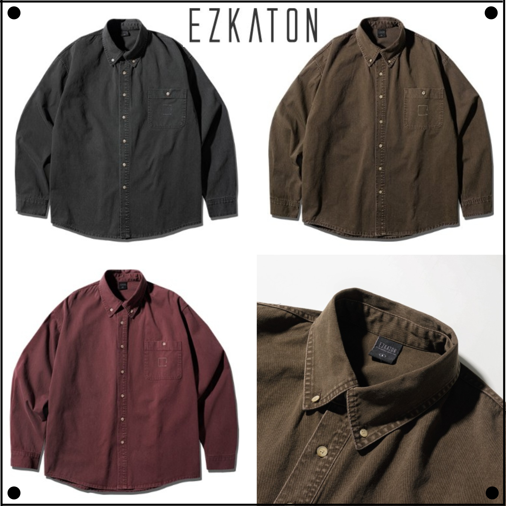 EZKATONのRecycle Long Sleeve Shirt 全3色