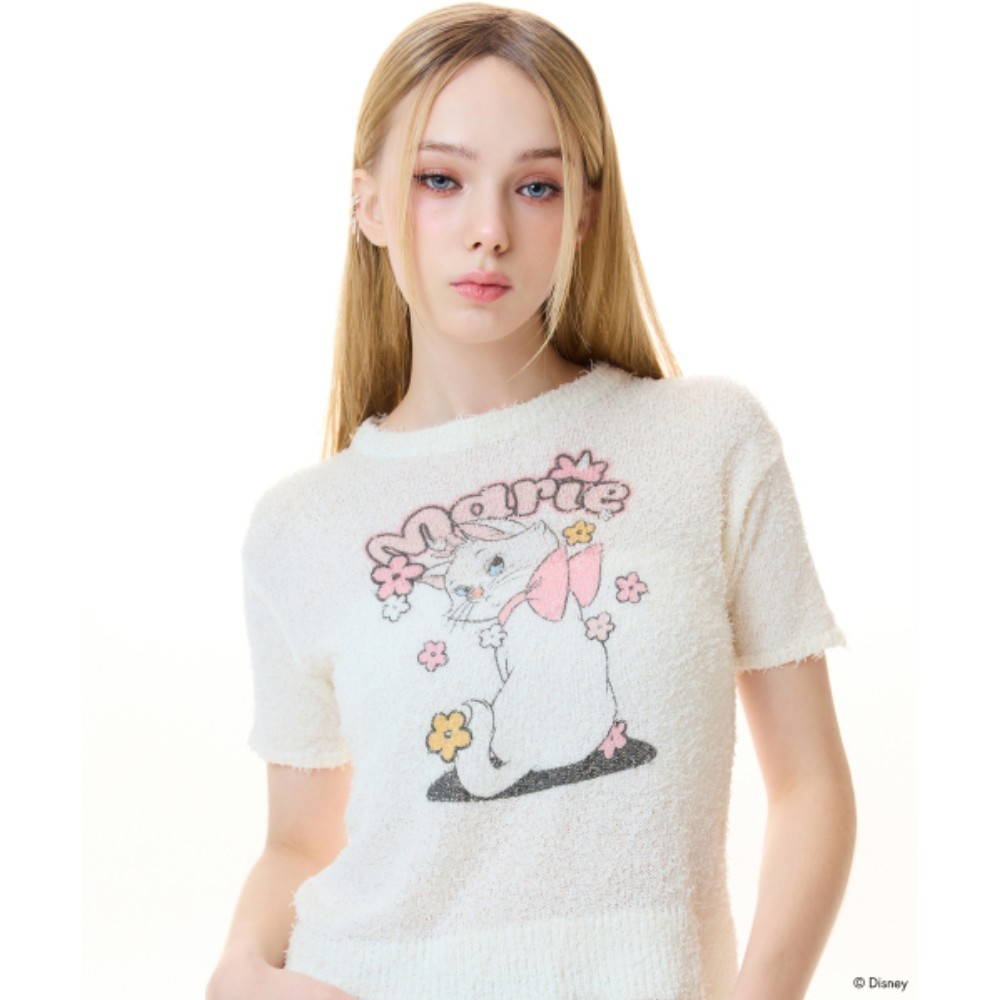 Tシャツ・カットソー LUV IS TRUE MARIE BOUCLE KNITIVORY