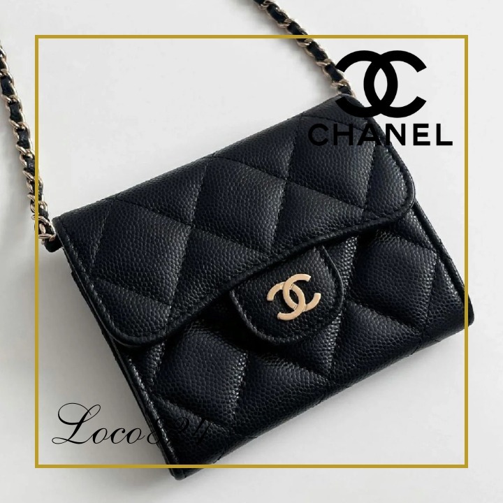 【肩掛けが可愛い♡】シャネル CHANEL ミニ財布