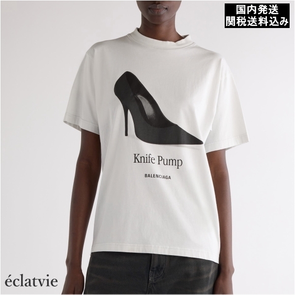 【関税込・国内発送】BALENCIAGA Knife Pump Graphic T-Shirt