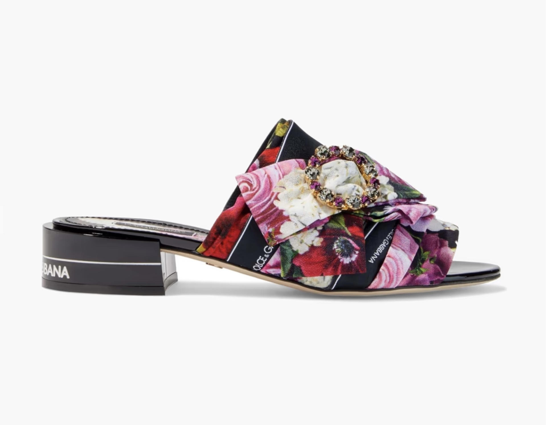 【DOLCE&GABBANA】プリーツ フローラル クレープ ミュール