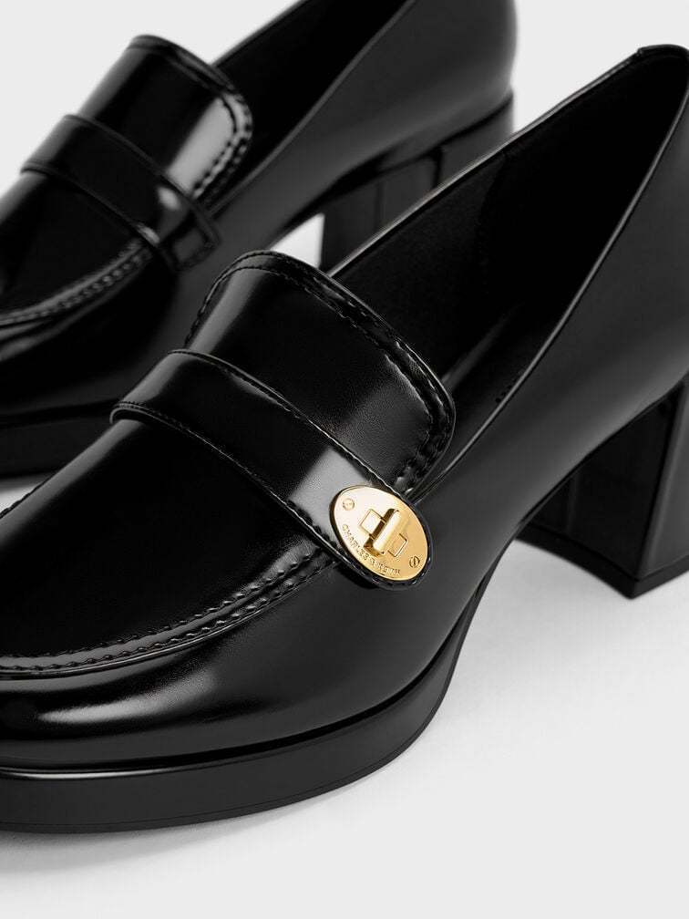CHARLES & KEITH】メタリックアクセント ローファーパンプス