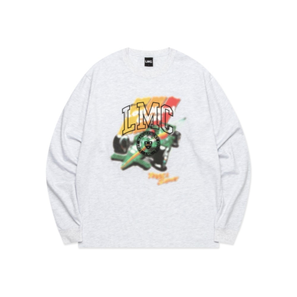 ■LMC■ RACING LONG SLV TEE light heather gray 0LM44FLS381LH