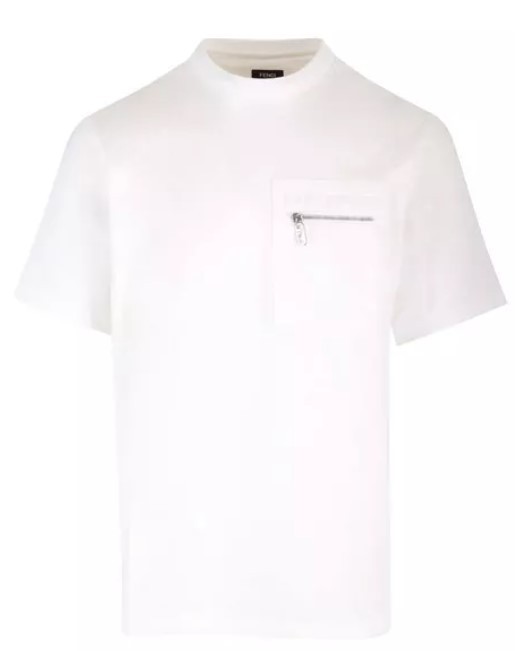 フェンディ コットンSkater fit Tシャツ ホワイト