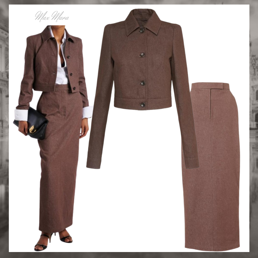 ☆Max Mara☆ デニム風クロップドジャケットCARPA×スカート♪