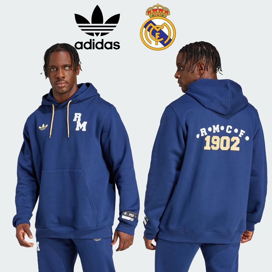 送料込/追跡有 【adidas】Real Madrid レアルマドリードパーカー