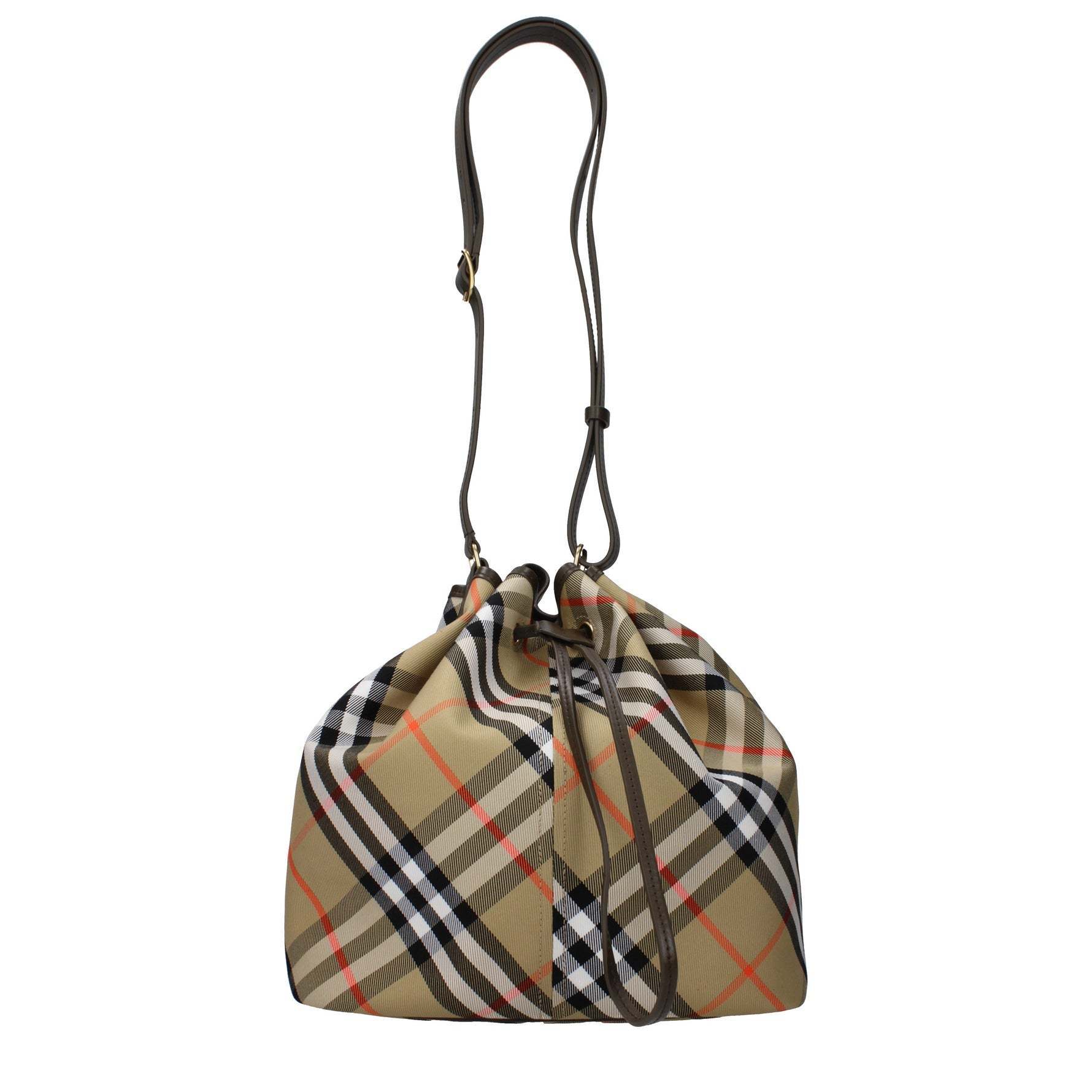 ショルダーバッグ・ポシェット BURBERRY Crossbody Bags Women Fabric Beige/Brown