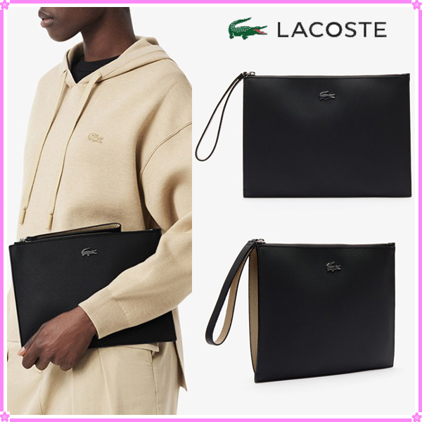 【LACOSTE】ANNA Clutch_NF2791A (BLACK)〜クラッチバッグ