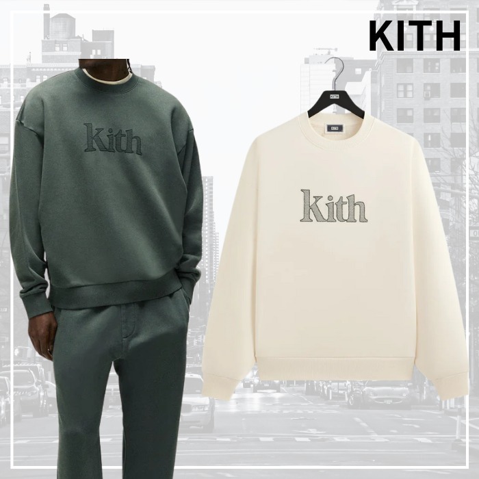 高品質コットンフリース《KITH NYC》セリフネルソンクルーネック