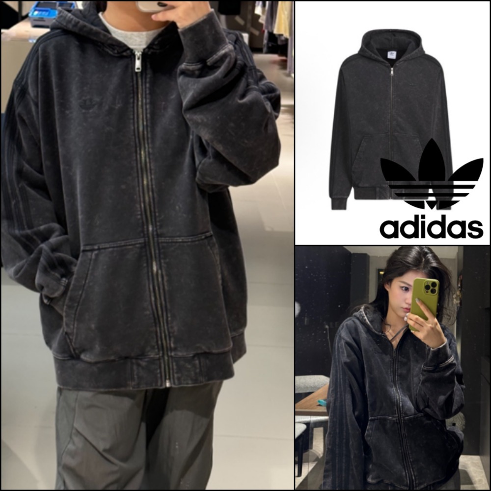 【ADIDAS】Original ピグメントフードジップアップ★追跡可