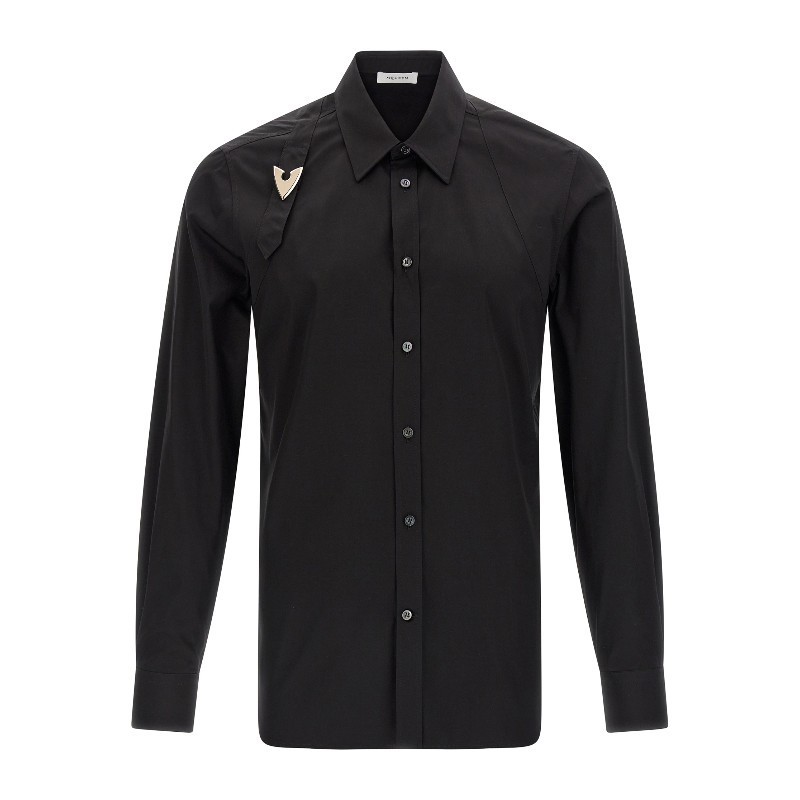 Tシャツ・カットソー alexander mcqueen SS25 'Harness' shirt (814641QNAAX 1000)