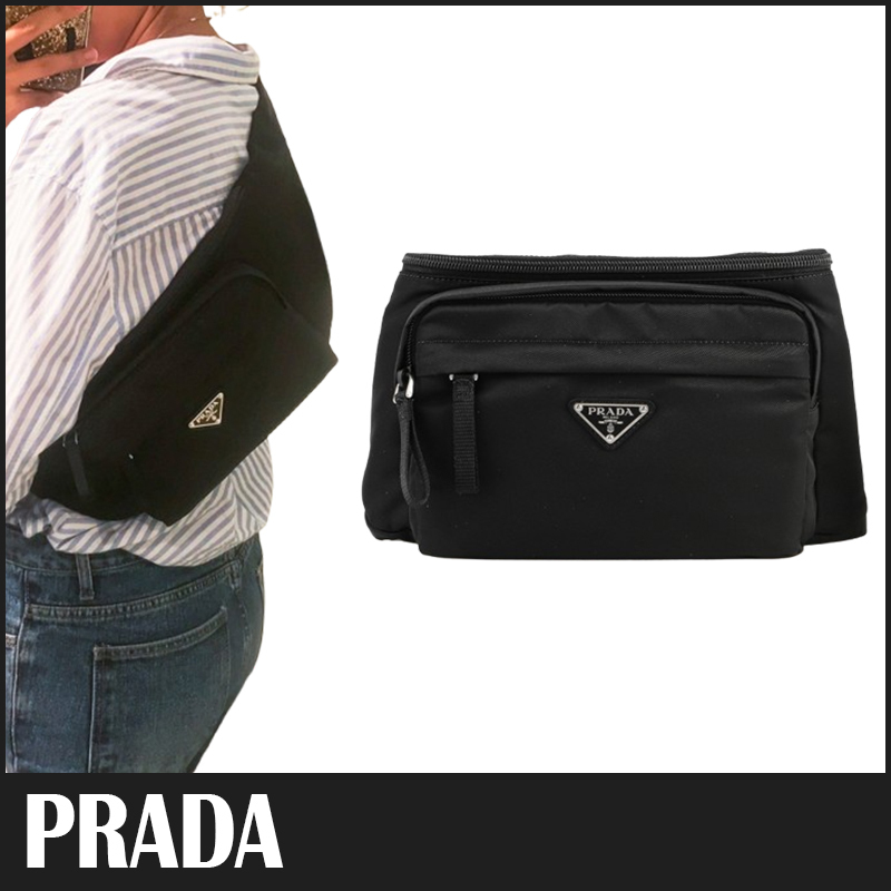 ☆送料関税込☆PRADA トライアングルロゴ ナイロン ベルトバッグ