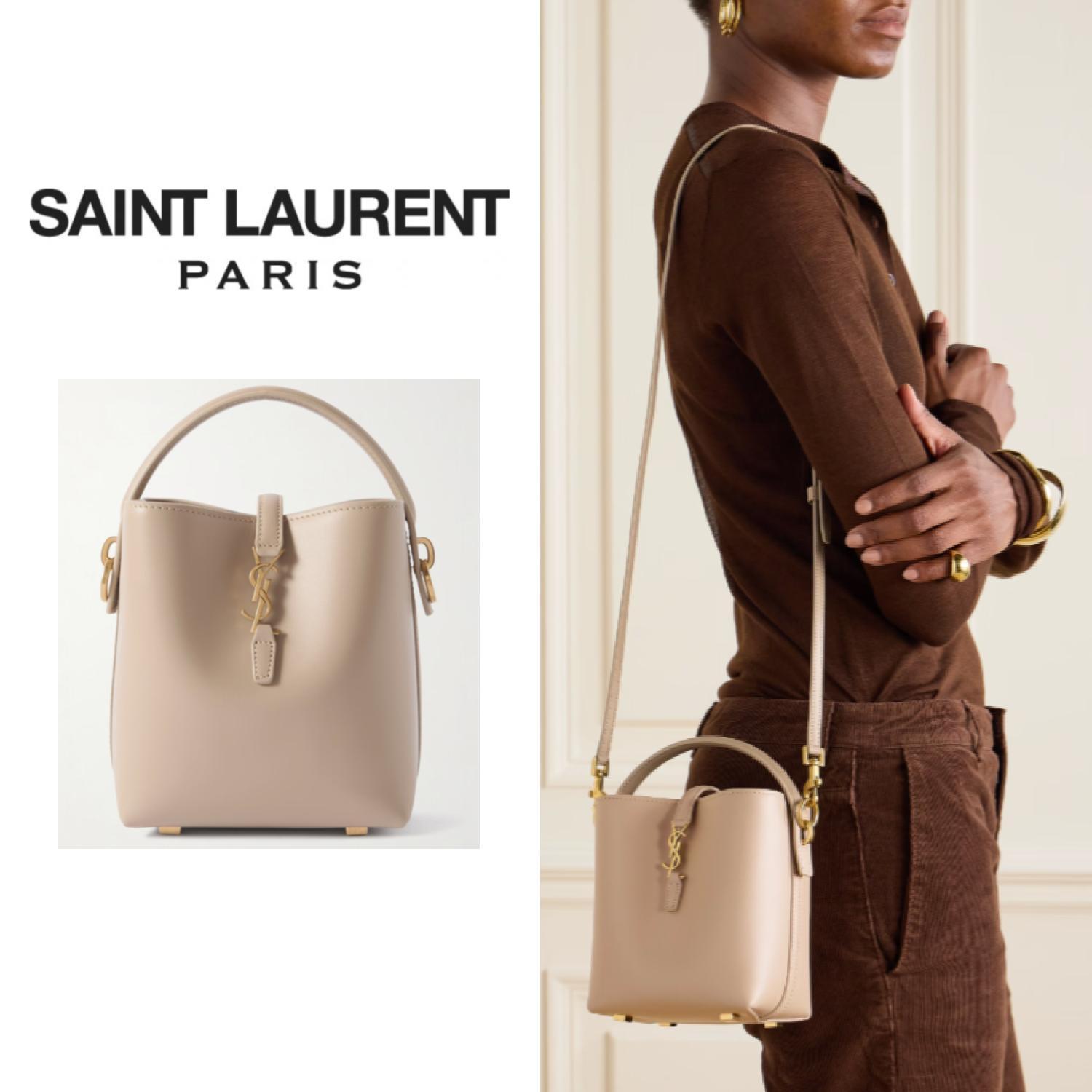 おすすめ☆大人気【SAINT LAURENT】 ミニレザーバケットバッグ