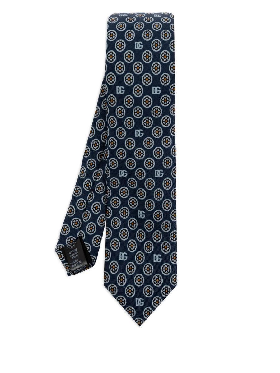 【関税＆送料込み】Dolce & Gabbana Floral-Jacquard Silk Tie