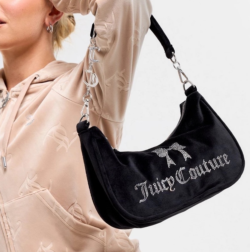 大人気&お洒落 JUICY COUTURE ベロア Diamante バッグ