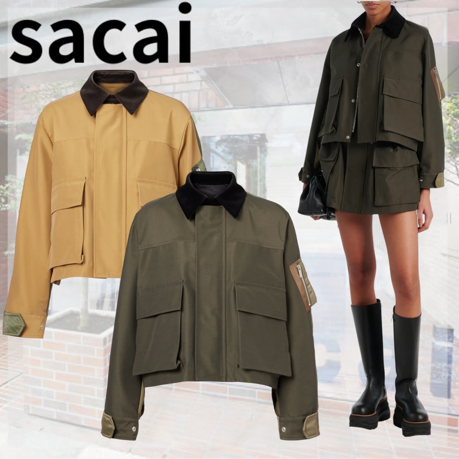 SACAI♡ コットンブレンド ツイルブルゾン