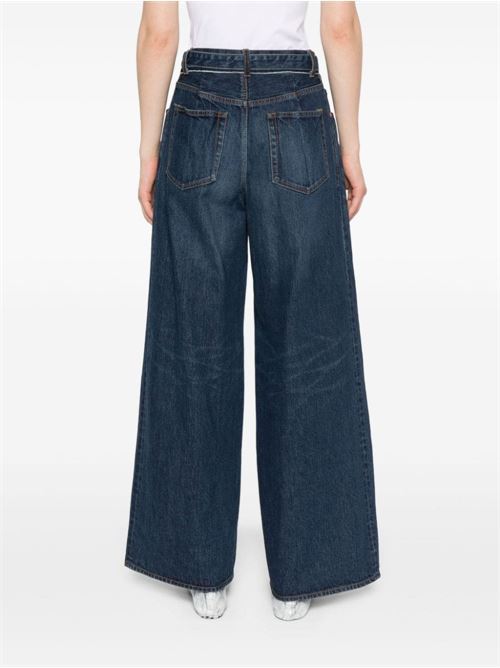 VIP価格☆【sacai】デニム ベルト付き ワイドコットンジーンズ VIP価格☆【sacai】デニム ベルト付き ワイドコットンジーンズ