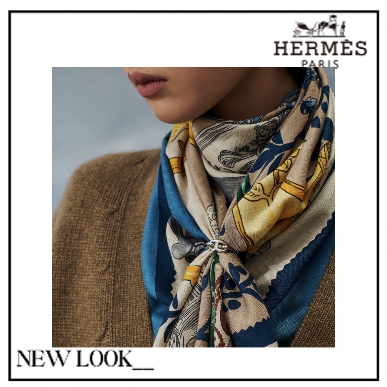 「オシャレ度UP」HERMES スカーフリング 90 《レガート》