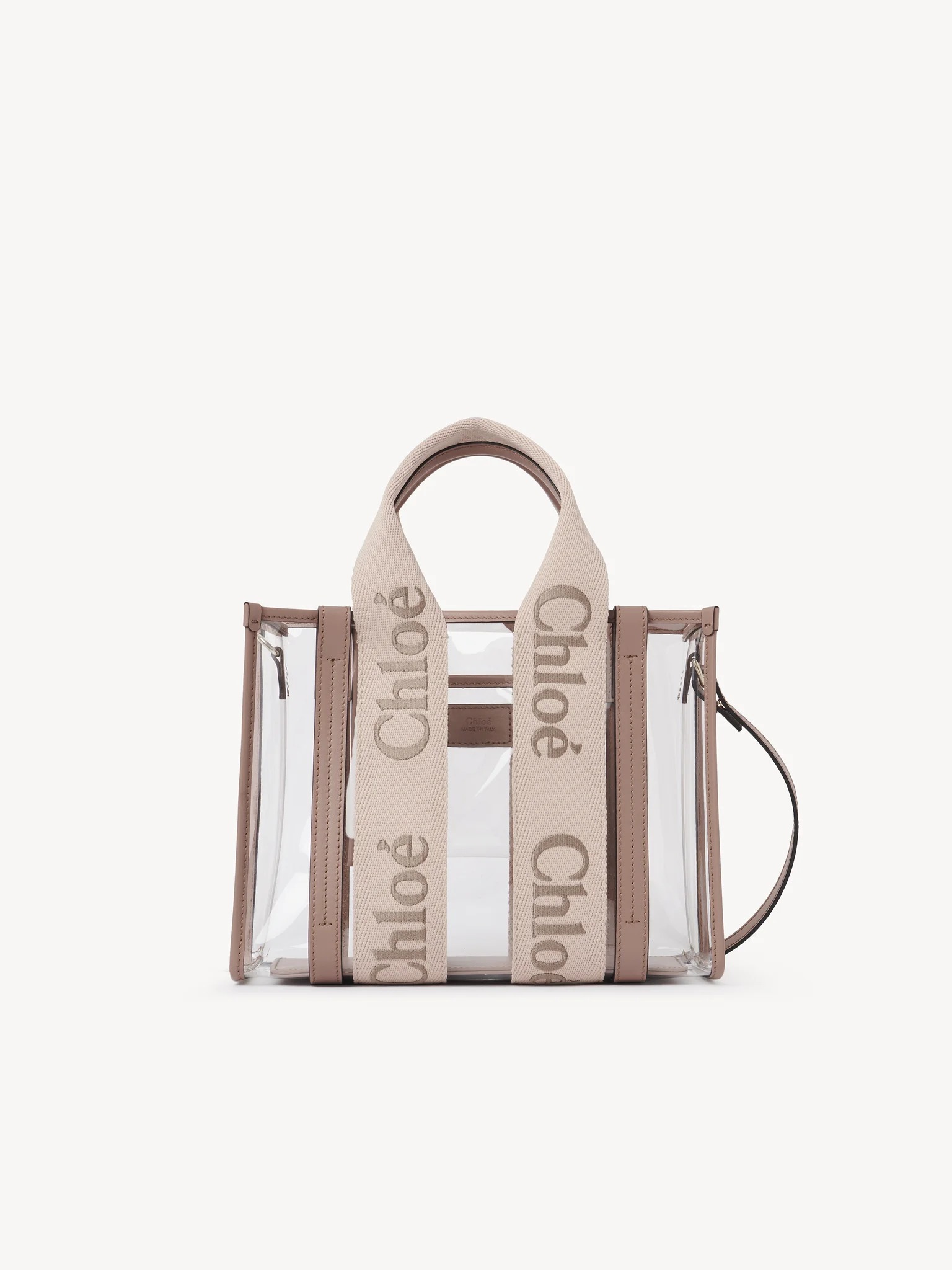 25SS Chloe ジェリー＆レザー製Woodyスモールトートバッグ