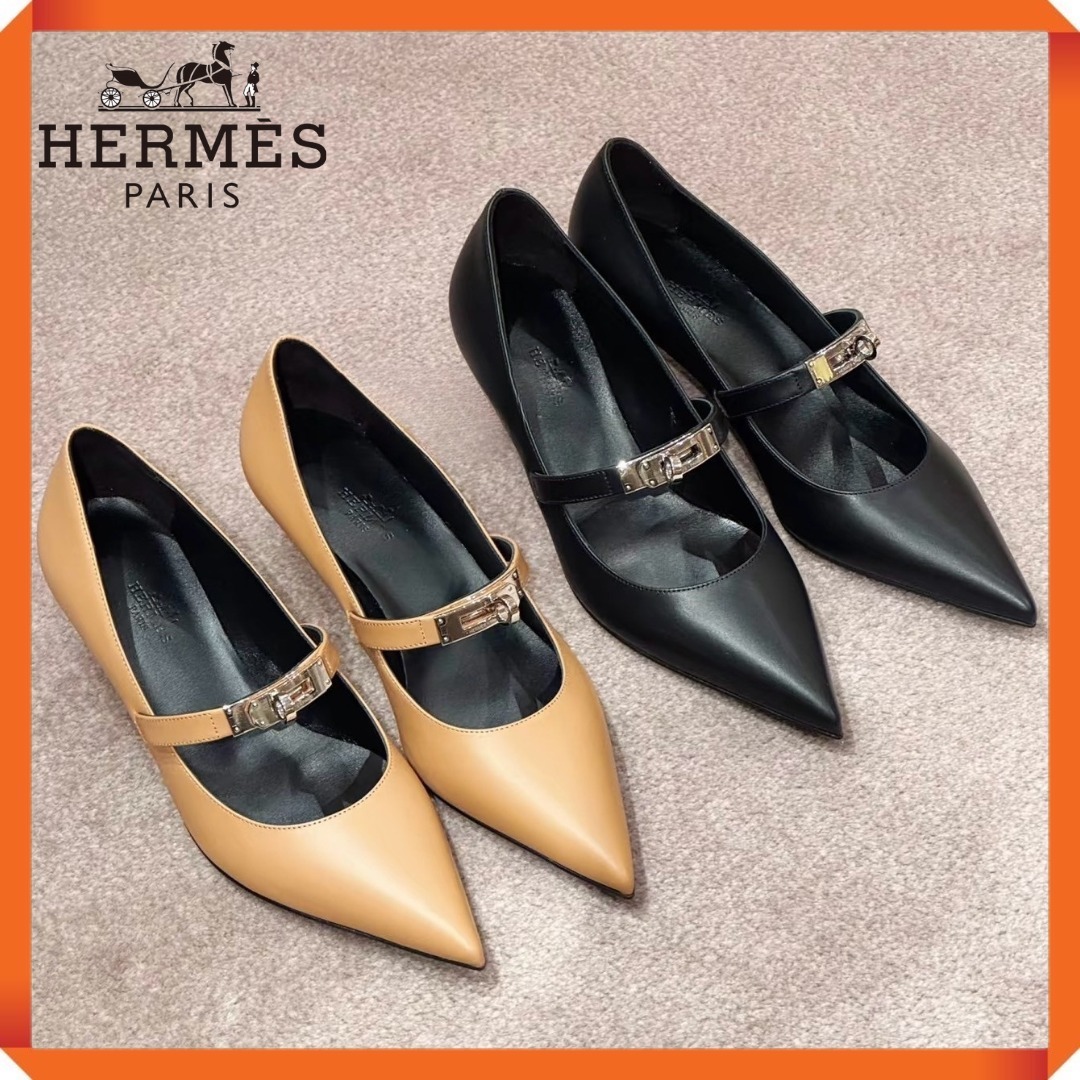 【ケリーバックルがポイント★】HERMES パンプス ケリー 40