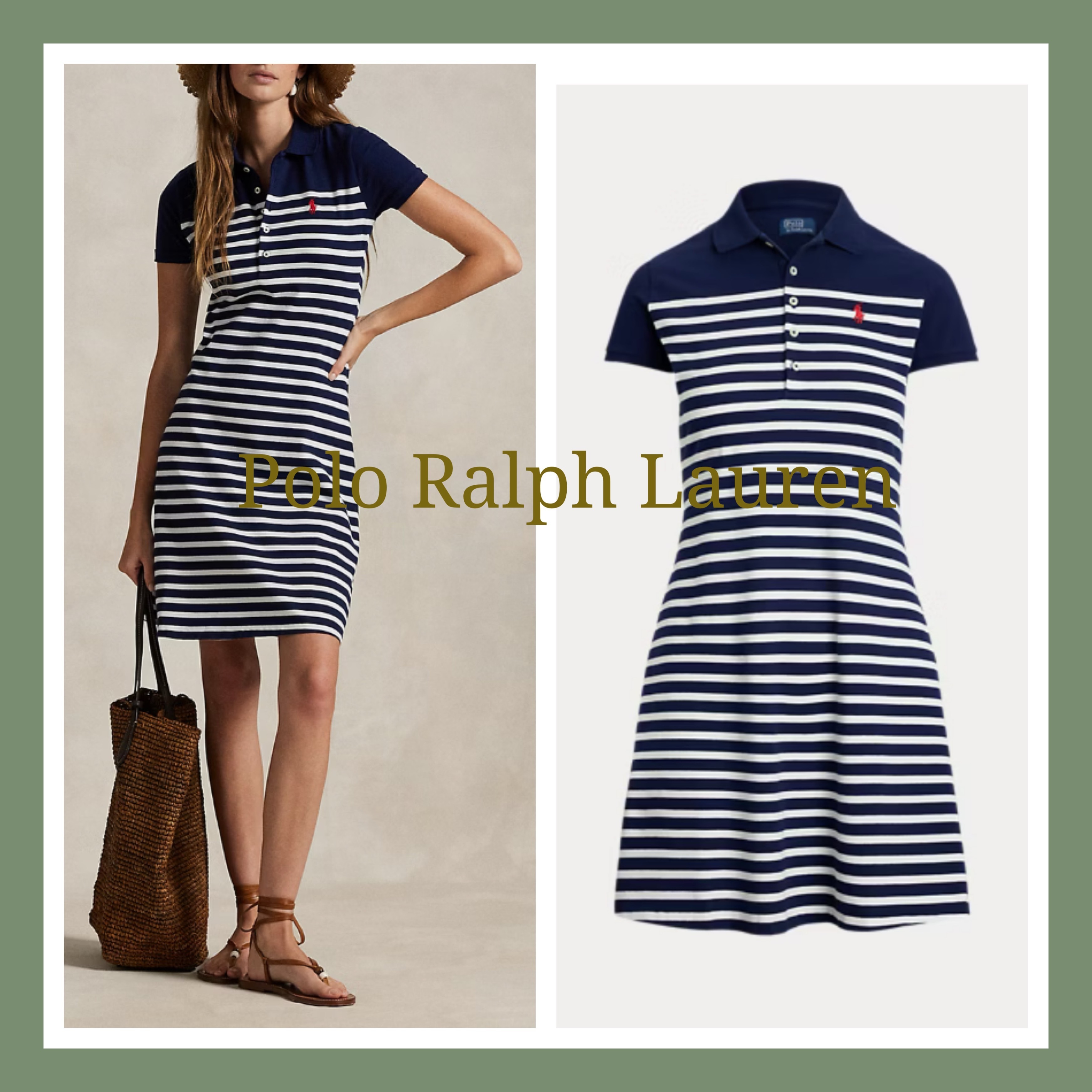【Polo Ralph Lauren】ストライプ ポロシャツ ドレス