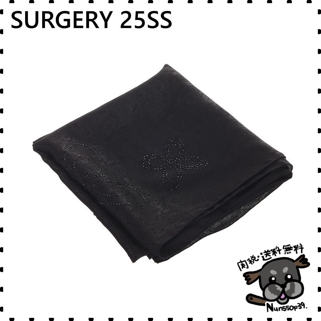 【SURGERY】paisley ice clover scarf black