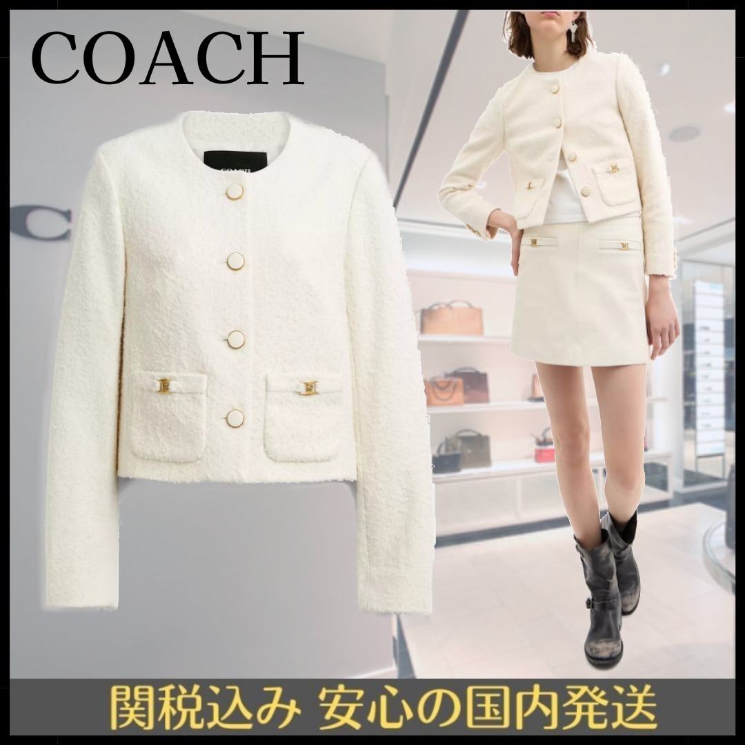 2025春夏新作【COACH】ヘリテージ C ブークレ ジャケット