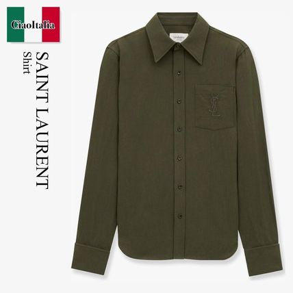 SAINT LAURENT サンローラン ベージュ シャツ ブラウス 38 M