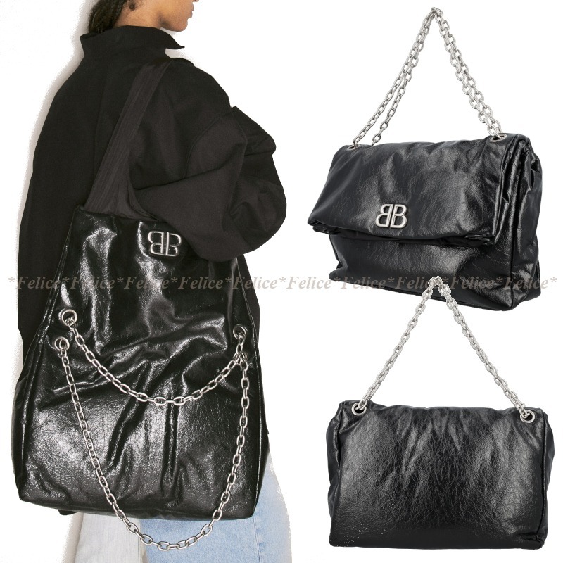 【BALENCIAGA】 Monaco Large Chain Shoulder Bag