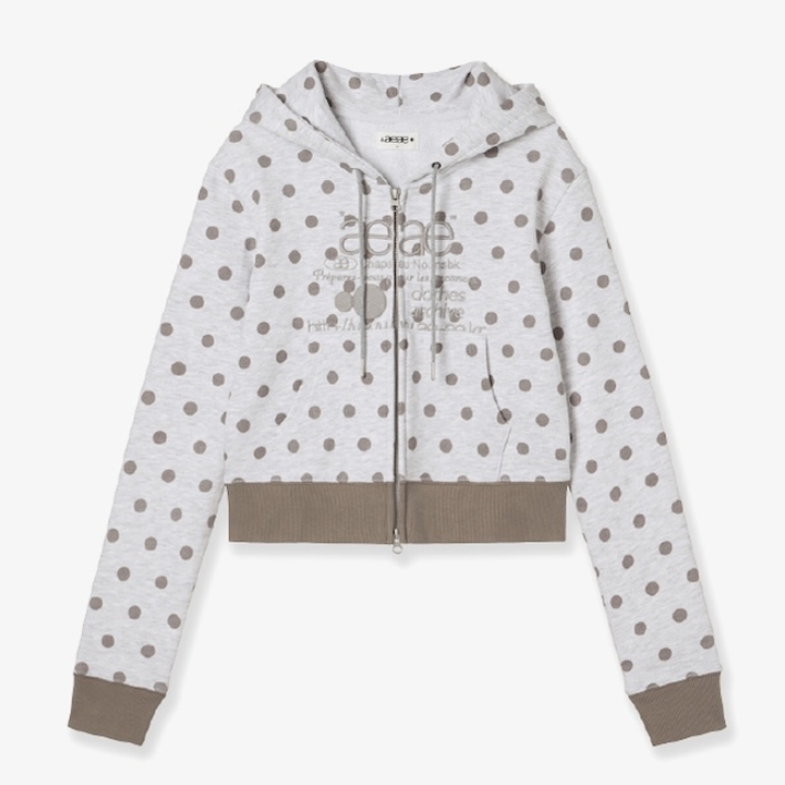 AEAE WEB LOGO CROP HOOD ZIP UP 5BFM265