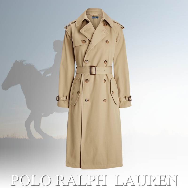 POLO RALPH LAUREN ダブルブレスト ツイル トレンチコート