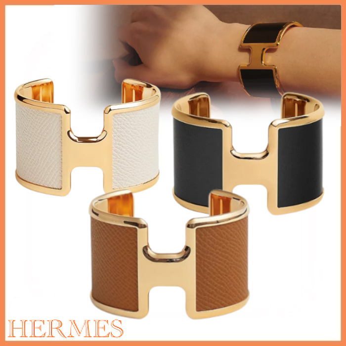 HERMES ブレスレット Manchette Olympe イエローゴールド