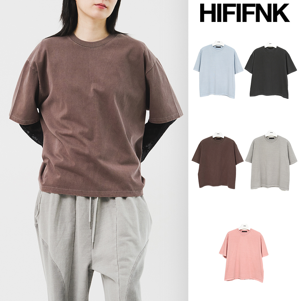 【HI FI FNK】Stone Pigment Cropped Top