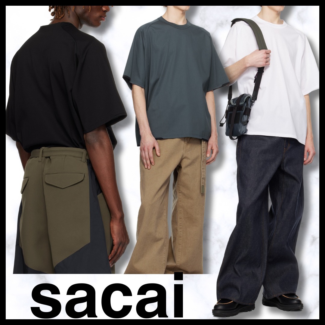 送料関税込♦sacai ラグラン袖 コットンジャージ Tシャツ