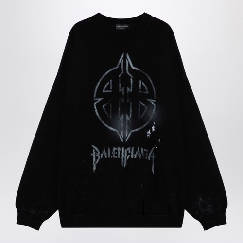Balenciaga クルーネックスウェットシャツ ブラック FW24/25